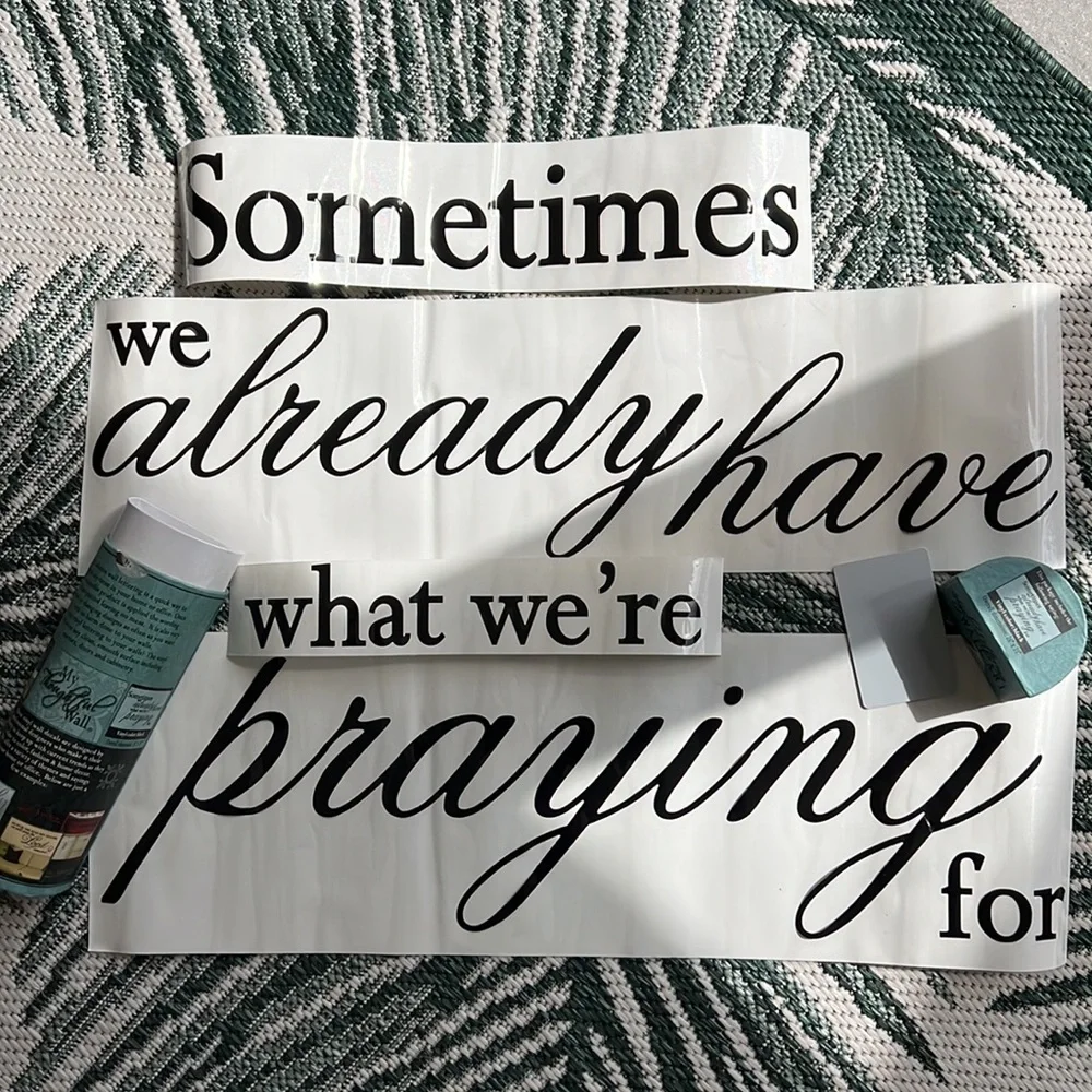 Vinyl Lettering Wall Art, black
